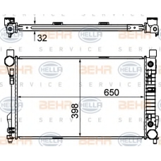8MK 376 769-771 HELLA Радиатор, охлаждение двигателя