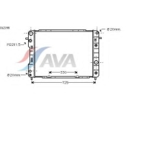 OL2198 AVA Радиатор, охлаждение двигателя