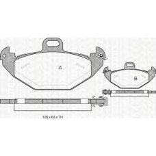 8110 25007 TRIDON Brake pads - rear
