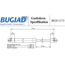 BGS11173 BUGIAD Газовая пружина, крышка багажник