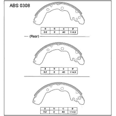 ABS0308 Allied Nippon Колодки барабанные