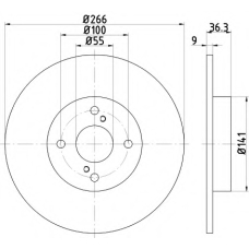 8DD 355 114-781 HELLA PAGID Тормозной диск