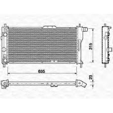 350213727000 MAGNETI MARELLI Радиатор, охлаждение двигателя