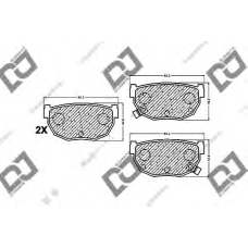 BP1474 DJ PARTS Комплект тормозных колодок, дисковый тормоз