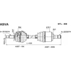 MTL-808 ASVA Приводной вал