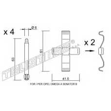 KIT.079 TRUSTING Комплектующие, колодки дискового тормоза