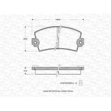 363702160662 MAGNETI MARELLI Комплект тормозных колодок, дисковый тормоз