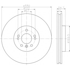 8DD 355 113-161 HELLA Тормозной диск
