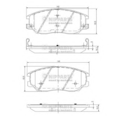 J3600327 NIPPARTS Комплект тормозных колодок, дисковый тормоз