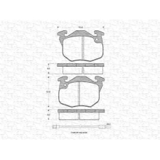 363702160214 MAGNETI MARELLI Комплект тормозных колодок, дисковый тормоз