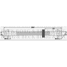 BBH6365 BORG & BECK Тормозной шланг