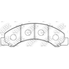 PN4464 NiBK Комплект тормозных колодок, дисковый тормоз