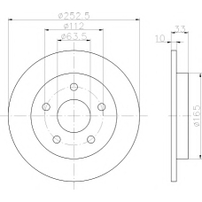 8DD 355 100-971 HELLA PAGID Тормозной диск
