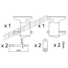 KIT.068 TRUSTING Комплектующие, колодки дискового тормоза
