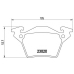 P 50 032 BREMBO Комплект тормозных колодок, дисковый тормоз