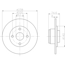 MDC874 MINTEX Тормозной диск