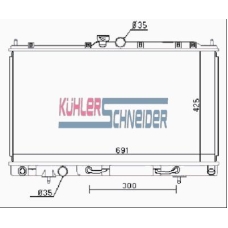 0500791 KUHLER SCHNEIDER Радиатор, охлаждение двигател