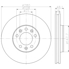 8DD 355 113-661 HELLA PAGID Тормозной диск