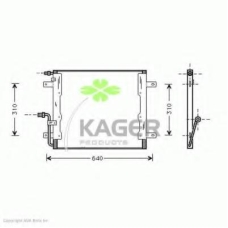 94-6370 KAGER Конденсатор, кондиционер