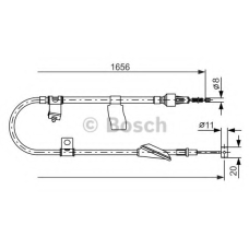1 987 477 610 BOSCH Трос, стояночная тормозная система