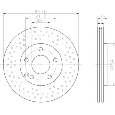 8DD 355 110-211 HELLA PAGID Тормозной диск