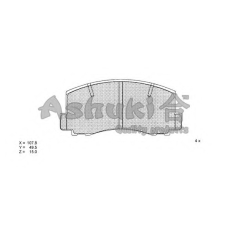 C008-01 ASHUKI Комплект тормозных колодок, дисковый тормоз