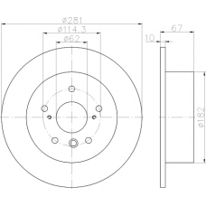 MDC2368 MINTEX Тормозной диск