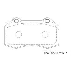 KD7576 ASIMCO Комплект тормозных колодок, дисковый тормоз