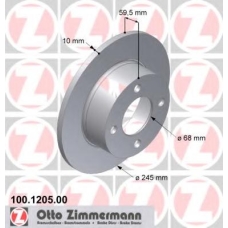 100.1205.00 ZIMMERMANN Тормозной диск