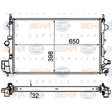 8MK 376 735-061 HELLA Радиатор, охлаждение двигателя
