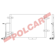 1326K8C4 POLCAR Skraplacze klimatyzacji