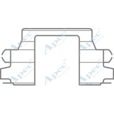 KIT420 APEC Комплектующие, тормозные колодки