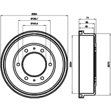 8DT 355 301-541 HELLA PAGID Тормозной барабан