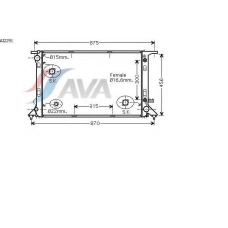 AI2291 AVA Радиатор, охлаждение двигателя