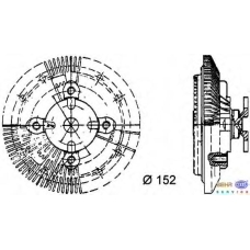 8MV 376 732-121 HELLA Сцепление, вентилятор радиатора