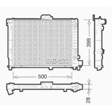 DRM25008 DENSO Радиатор, охлаждение двигателя