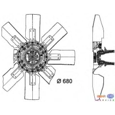8MV 376 727-341 HELLA Вентилятор, охлаждение двигателя