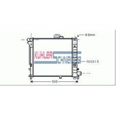 2000701 KUHLER SCHNEIDER Радиатор, охлаждение двигател