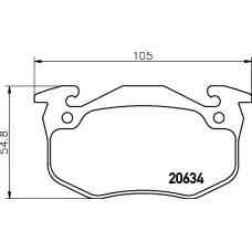 8DB 355 007-661 HELLA PAGID Комплект тормозных колодок, дисковый тормоз