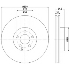 8DD 355 121-051 HELLA Тормозной диск