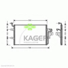 94-5401 KAGER Конденсатор, кондиционер