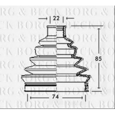 BCB2326 BORG & BECK Пыльник, приводной вал