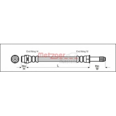 4110331 METZGER Тормозной шланг