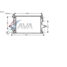 VO2117 AVA Радиатор, охлаждение двигателя