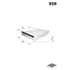 ELR7061 MECAFILTER Фильтр, воздух во внутренном пространстве