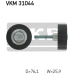 VKM 31044 SKF Паразитный / ведущий ролик, поликлиновой ремень