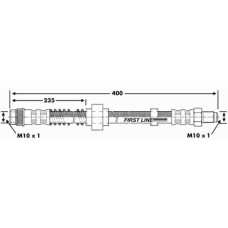 FBH6938 FIRST LINE Тормозной шланг