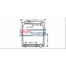 0423001 KUHLER SCHNEIDER Радиатор, охлаждение двигател