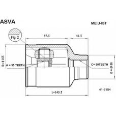 MEIU-IST ASVA Шарнирный комплект, приводной вал