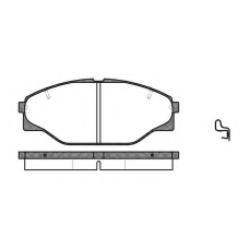 P2143.04 WOKING Комплект тормозных колодок, дисковый тормоз